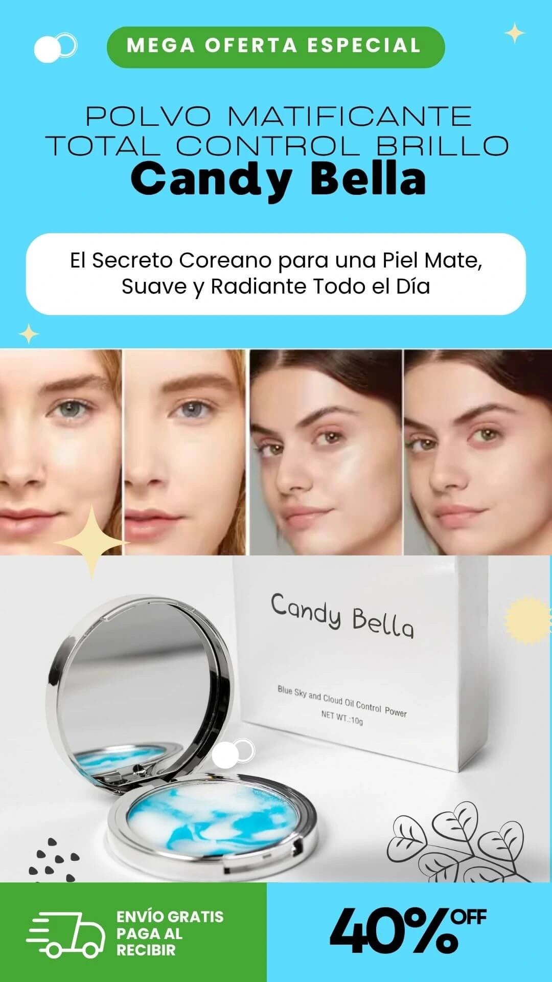 Candy Bella® – Gel Matificante Natural 🟢 40% DTO + ENVÍO GRATIS